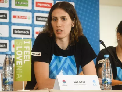 Eva Lisec- 12.06.2023 &ndash; Novinarska konferenca ženske reprezentance Slovenije pred bližnjim evropskim prvenstvom v Ljubljani. //FOTO: Nik Erik Neubauer