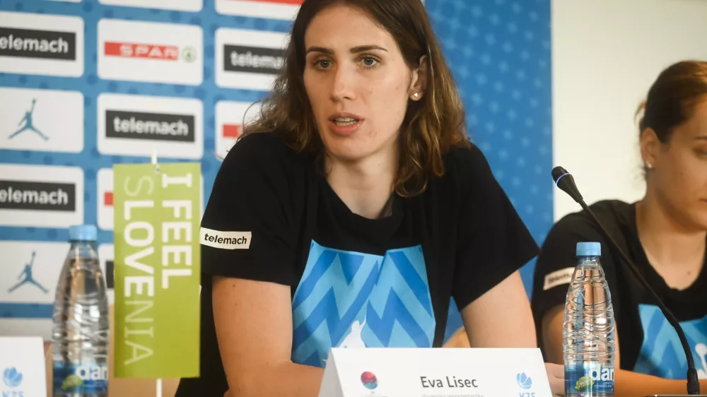 Eva Lisec- 12.06.2023 &ndash; Novinarska konferenca ženske reprezentance Slovenije pred bližnjim evropskim prvenstvom v Ljubljani. //FOTO: Nik Erik Neubauer
