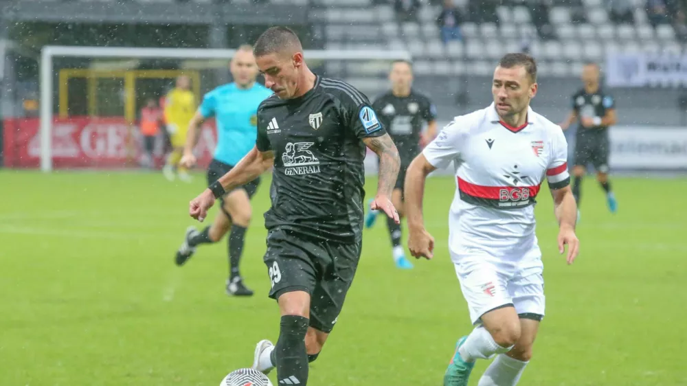 Dario Vizinger (levo) Slovenija, Murska Sobota, 14.9.2024 - I.slovenska liga, NK Mura, NK Primorje