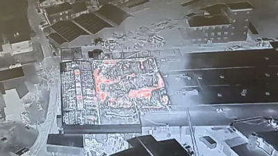 Nočni posnetek požara