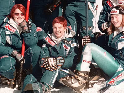 Alenka Dovžan, Nata&scaron;a Bokal, slovenska smučarska reprezentanca Tina Maze / Foto: Tomaž Skale