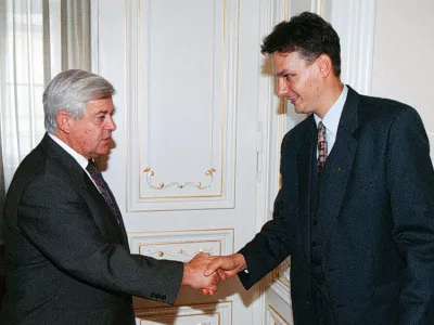 Milan Kučan Marjan Podobnik, / Foto: Bojan Velikonja