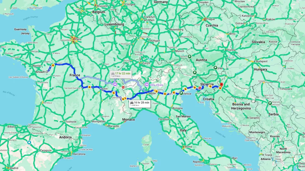 Precej dolga pot / Foto: Google Maps