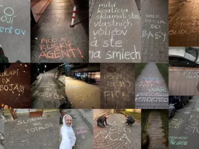 grafiti kredne revolucije na slova&scaron;kem