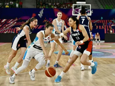 Teja Oblak- 18.06.2023 &ndash; Evropsko prvenstvo v ko&scaron;arki za ženske. Slovenija: Francija//FOTO: Nik Erik Neubauer