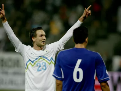 Tim Matavž- nogomet - Slovenija: Ciper, evropske kvalifikacije za SP - skupina E- Slovenska nogometna reprezentanca je v tretji tekmi kvalifikacij za svetovno prvenstvo 2014 v Mariboru premagala Ciper z 2:1        //FOTO: Bojan Velikonja