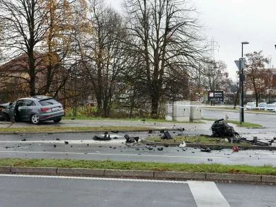 Prometna nesreča na Celov&scaron;ki cesti