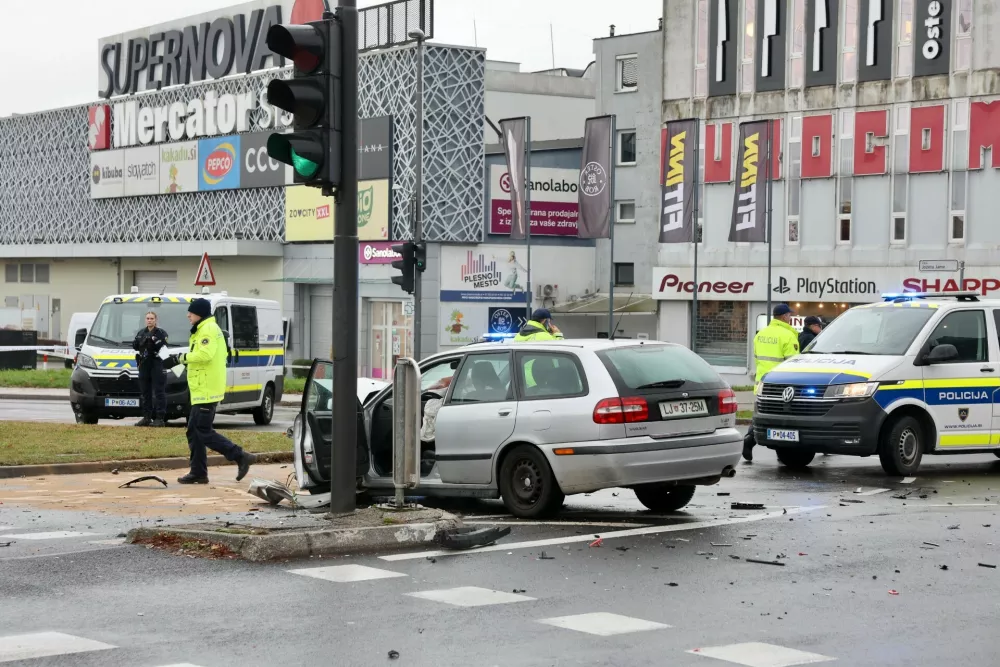 Prometna nesreča na Celov&scaron;ki cesti