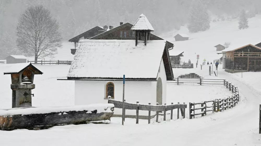 A snowy landscape in Gerold, Germany, November 21, 2025. REUTERS/Angelika Warmuth