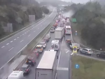 Zastoj pred predorom Karavanke