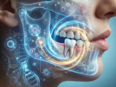 Simbolična fotografija zoba. Ustvarjena z umetno inteligenco Gemini.