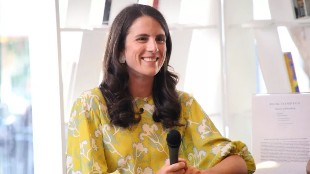 August 31, 2019, New York, New York, USA: TATIANA SCHLOSSBERG at talk and signing for her book ''Inconspicuos Consumption:The Environmental Impact You Don't Know You Have'',.Book Hampton, East Hampton, NY.August 31, 2019.Photos by, Photos Inc.,Image: 468807802, License: Rights-managed, Restrictions:, Model Release: no