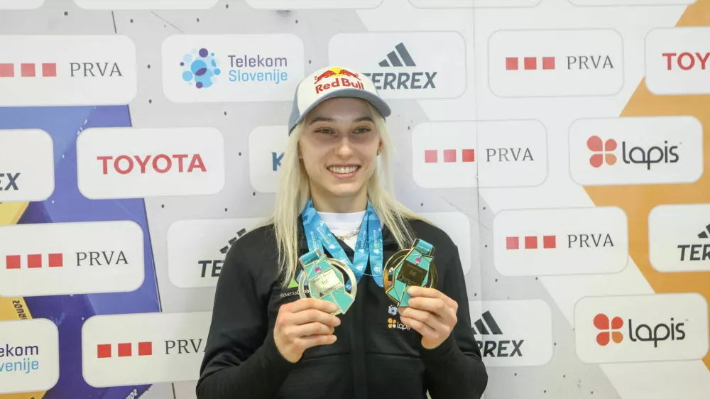 Janja Garnbret2.10.2025 - planinska zveza - &scaron;portno plezanje - tiskovna konferenca po svetovnem prvenstvuFoto: Luka Cjuha