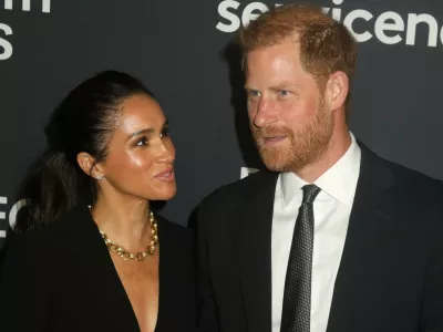 09 October 2025, US, New York: Duchess of Sussex Meghan Markle and Prince Harry, Duke of Sussex attend the 3rd Annual World Mental Health Day Gala held at Spring Studios in New York. Photo: Nancy Kaszerman/ZUMA Press Wire/dpa