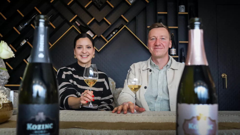 - 05.12.2025- David in Taja Kozinc. Vino Kozinc, kmetija znana predvsem po vrhunskih peninah.//FOTO: Bojan Velikonja