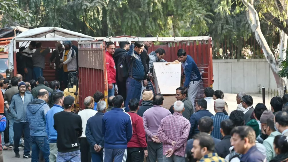 Mortal remains of the four victims who died in Goa Nightclub Fire tragedy brought to Nigambodh Ghat to perform their last rights on December 8, 2025 in New Delhi, India. The fire at North Goa club post-midnight on Sunday claimed 25 lives, including four members of the same Delhi family were among the victims. Saurabh Luthra and his brother Gaurav, the Delhi businessmen who own Birch by Romeo Lane, the nightclub in Goa have fled the country, police said on Monday.Cremation Of Goa Club Fire Victims Held At Nigam Bodh Ghat Delhi, New Delhi, India - 08 Dec 2025,Image: 1057757355, License: Rights-managed, Restrictions:, Model Release: no