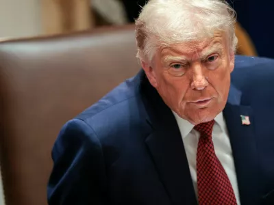 U.S. President Donald Trump attends a roundtable discussion on the day he announced an aid package for farmers, at the White House in Washington, D.C., U.S., December 8, 2025. REUTERS/Jonathan Ernst