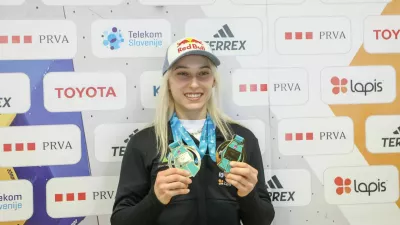 Janja Garnbret2.10.2025 - planinska zveza - &scaron;portno plezanje - tiskovna konferenca po svetovnem prvenstvuFoto: Luka Cjuha