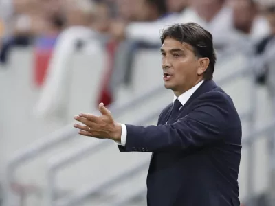 Soccer Football - World Cup - UEFA Qualifiers - Group H - Slovakia v Croatia - Tehelne pole, Bratislava, Slovakia - September 4, 2021 Croatia coach Zlatko Dalic reacts REUTERS/David W Cerny