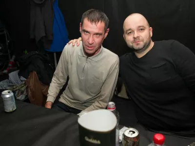 Entertainment, Ljubljana, Event (Izstekanih 10 Sounds of Slovenia, Kino Siska), Ales Hadalin, pevec in Bort Ross, pevec, 06-Dec-2016,,Image: 307808916, License: Rights-managed, Restrictions:, Model Release: no