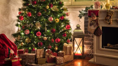 Wrapped presents under the Christmas tree