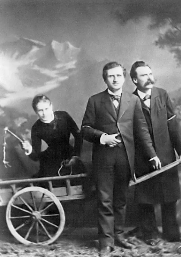 Slovita fotografija njegove ljubezni Lou, prijatelja Paula in njega samega. / Foto: Wikipedia