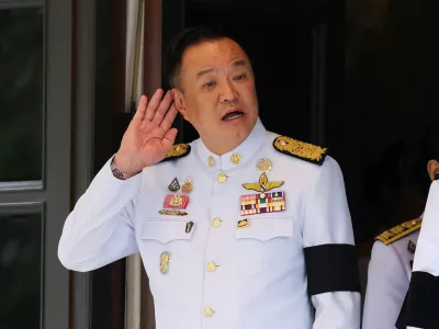Thailand's Prime Minister Anutin Charnvirakul reacts, on the day he speaks to members of the media to announce the dissolution of parliament at the Government House, in Bangkok, Thailand, December 12, 2025. REUTERS/Chalinee Thirasupa   TPX IMAGES OF THE DAY