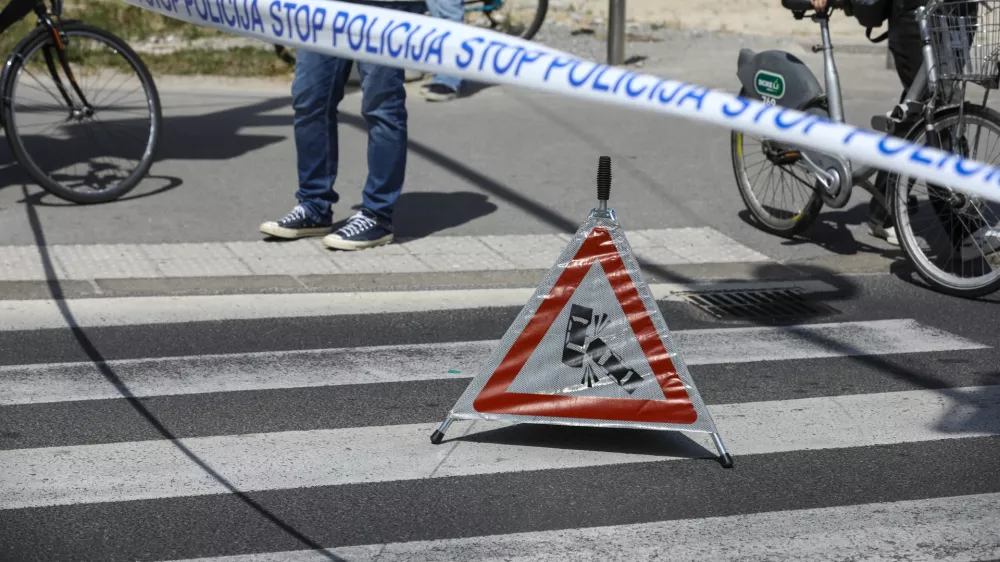 05.06.2025 - Simbolična fotografija Policija - prometna nesreča - policijski trakFoto: Luka Cjuha