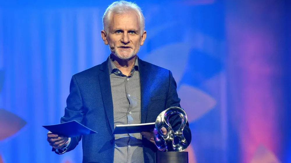 FILE PHOTO: Human rights activist Ales Bialiatski, founder of the organisation Viasna (Belarus), receives the 2020 Right Livelihood Award at the digital award ceremony in Stockholm, Sweden December 3, 2020. Anders Wiklund/TT News Agency/via REUTERS   ATTENTION EDITORS - THIS IMAGE WAS PROVIDED BY A THIRD PARTY. SWEDEN OUT. NO COMMERCIAL OR EDITORIAL SALES IN SWEDEN./File Photo