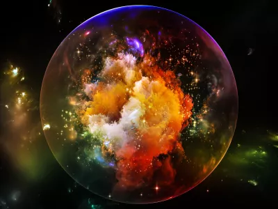 Universe Is Not Enough series. Design composed of fractal elements, lights and textures as a metaphor on the subject of fantasy, science, religion and design / Foto: Agsandrew