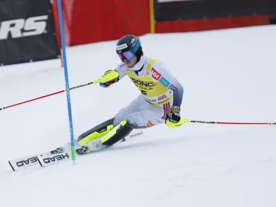 22 December 2025, Italy, Alta Badia: Atle Lie Mcgrath of Team Norway competes in the Audi FIS Alpine Ski World Cup Men's Slalom on December 22, 2025 in Alta Badia Italy. Photo: Mattia Radoni/LiveMedia-IPA/ZUMA Press Wire/dpa