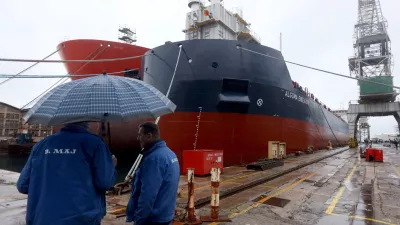 26.2.2025.., Rijeka - Predsjednik Vlade Andrej Plenkovic sudjelovao je na svecanom obiljezavanju primopredajne isporuke gradnje 527 – Algoma Endeavour u brodogradilistu 3. Maj. Photo: Nel Pavletic/PIXSELL