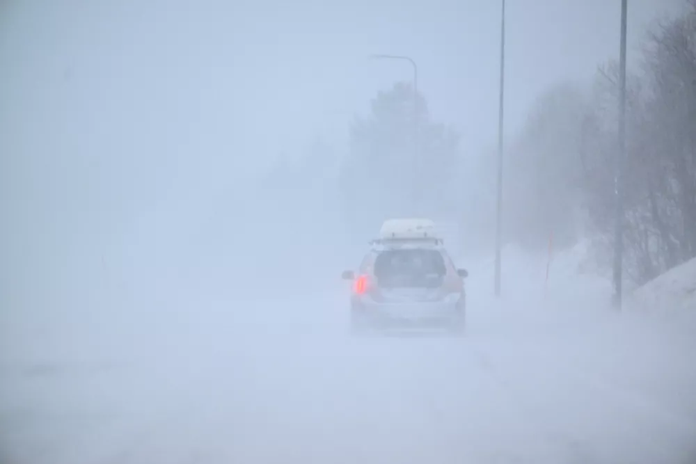 Snowy and windy as the storm Johannes moves in over northern Sweden on Saturday, Dec. 27, 2025 in &Aring;re, Sweden. (Pontus Lundah//TT News Agency via AP)