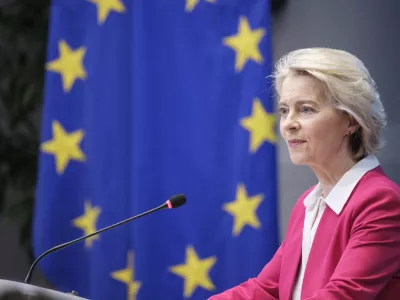 Belgija, Bruselj.Predsednica evropske komisije Ursula von der Leyen.