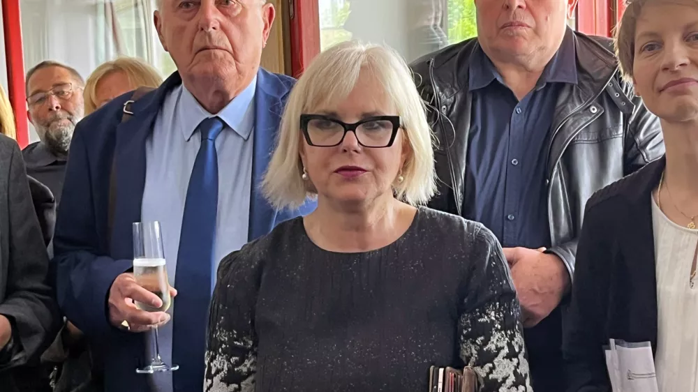 Hrvaska, Zagreb.Odprtje prostorov Zveze slovenskih drustev na Hrvaskem.Predsednica Zveze slovenskih drustev na Hrvaskem Barbara Antolic Vupora.