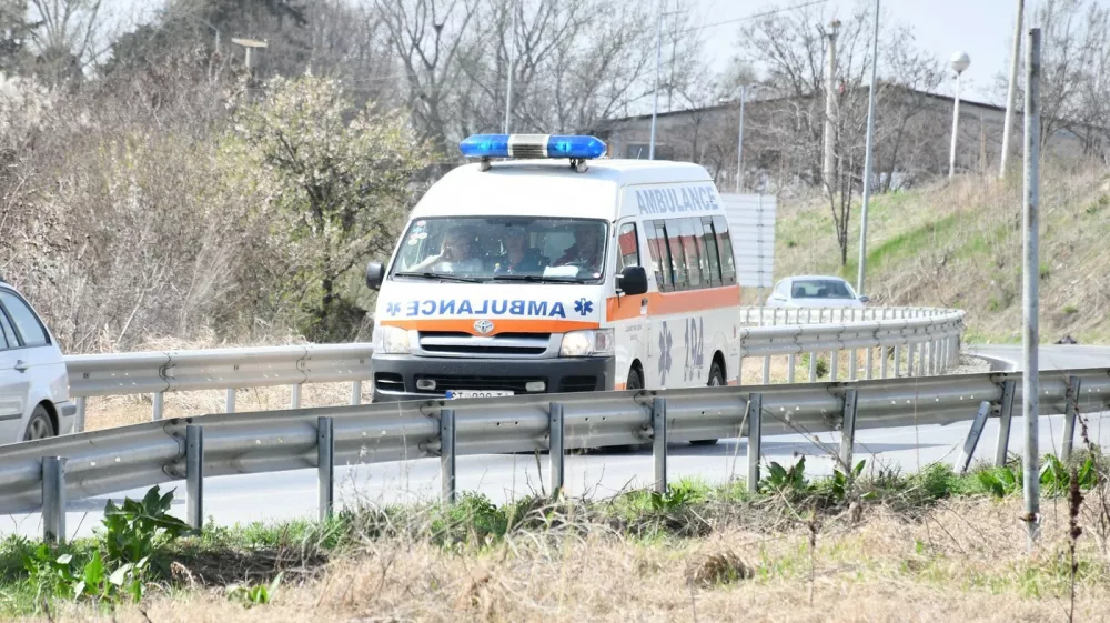 KOCANI, NORTH MACEDONIA - MARCH 16: Injured people are transported with an ambulance after at least 51 people died and over 100 were injured as fire engulfed a nightclub in Kocani, North Macedonia on March 16, 2025. Umeys Sulejman / Anadolu,Image: 976313971, License: Rights-managed, Restrictions:, Model Release: no
