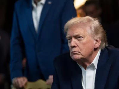 In this photo released by the White House, President Donald Trump monitors U.S. military operations in Venezuela, with CIA Director John Ratcliffe, left, at Mar-a-Lago in Palm Beach, Fla., Saturday, Jan. 3, 2026. (Molly Riley/The White House via AP)