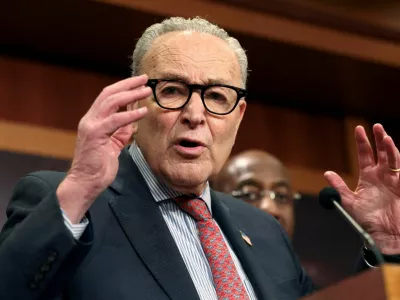 FILE PHOTO: U.S. Senate Democratic Leader Chuck Schumer speaks following Senate votes on competing healthcare plans, at the U.S. Capitol in Washington, D.C., U.S., December 11, 2025. REUTERS/Kevin Lamarque/File Photo