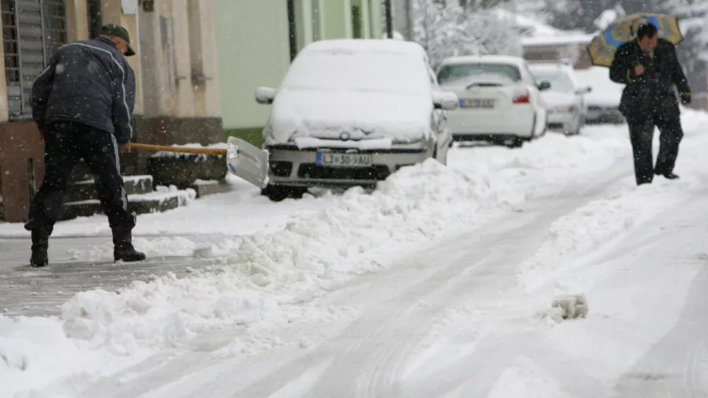 Sneženje, Ljubljana//FOTO: Jaka Adamič