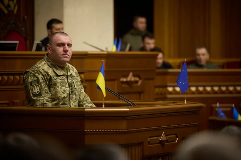 FILED - 07 February 2023, Ukraine, Kiev: Vasyl Malyuk, Then First Deputy of the Security Service of Ukraine, speaks during a parliament session in Kiev. The head of Ukraine's SBU security service, Vasyl Malyuk, is stepping down from his post, President Volodymyr Zelensky said on Monday. Photo: -/Ukrainian Presidency/dpa - ATTENTION: editorial use only and only if the credit mentioned above is referenced in full
