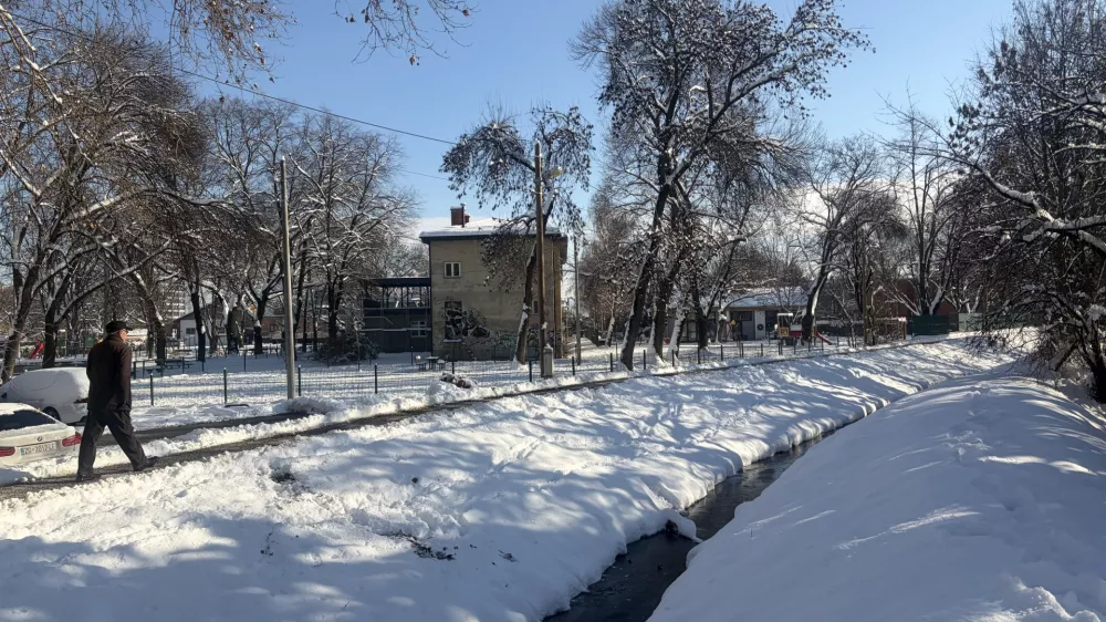 Hrvaska, Zagreb.Snezne razmere v Zagrebu.
