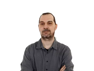 Gregor ButalaZA ONLINE - Redakcija Dnevnik 2024 - portreti za komentarje in kolumne - kolumnisti - komentatorji &ndash; novinarji - portret //FOTO: Luka Cjuha / Foto: Luka Cjuha