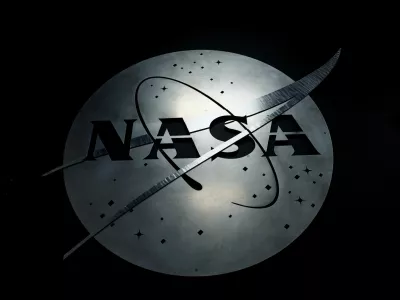 FILE PHOTO: The NASA logo hangs in the Mission Operations Control Center at Wallops Flight Facility on Wallops Island, Virginia, U.S., October 26, 2022. REUTERS/Evelyn Hockstein/File Photo