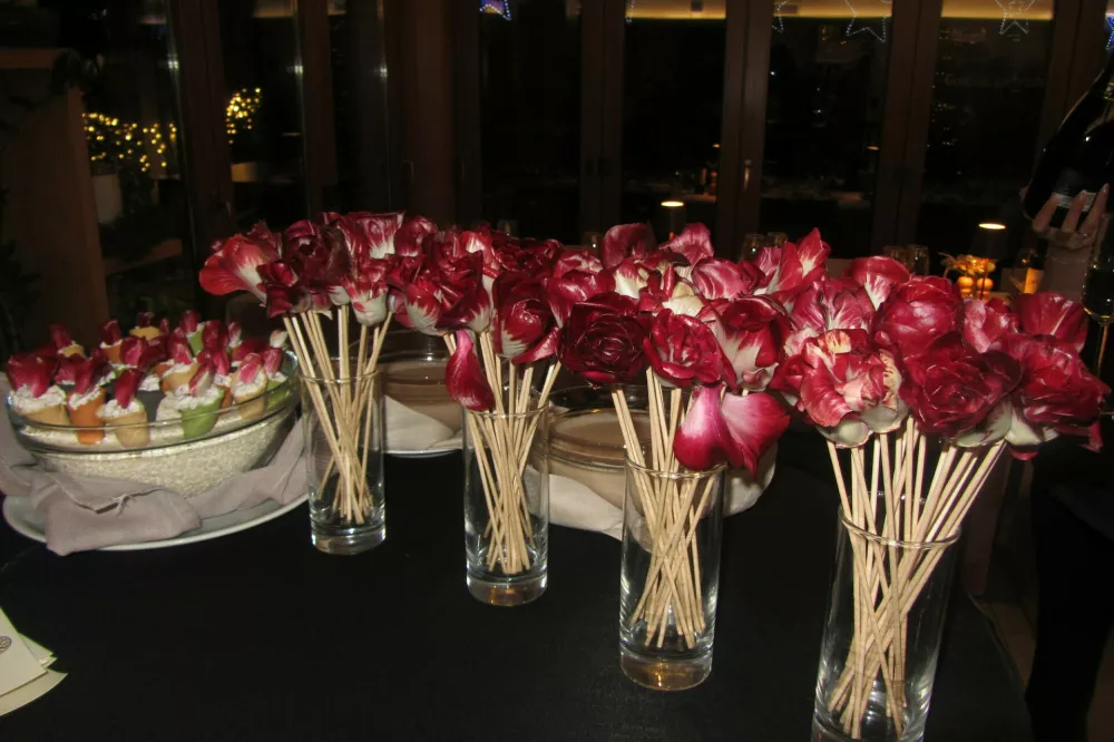 Perjanica iz solkanskega radiča kot uvertura v dogodek podelitve.