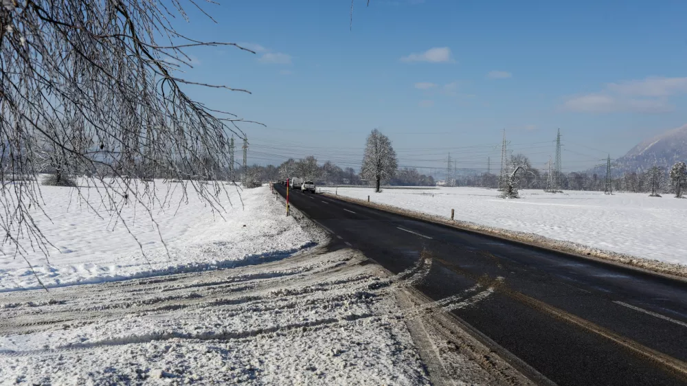 - 08.01.2026. - Obvozna cesta (biv&scaron;a Nem&scaron;ka) v Ljubljani.//FOTO: Bojan Velikonja