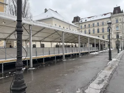 Drsali&scaron;če so tudi letos postavili na Pogačarjev trg. Foto: Tamara Čalo&scaron;ević