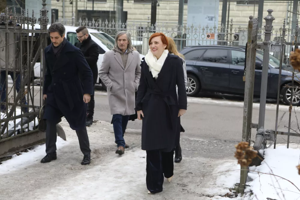 Levica in Vesna13.01.2026 - Delovno kosilo pri predsedniku vlade Robertu Golobu. PEN KlubFoto: Luka Cjuha