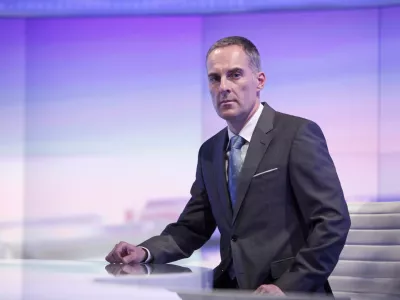 Igor Evgen Bergant, televizijski novinar in &scaron;portni komentator - voditelj osrednje informativne oddaje Odmevi na nacionalni teleiziji    //FOTO: Luka Cjuha