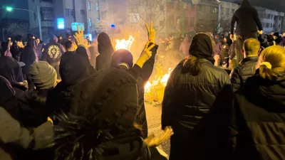 Iranians attend an anti-government protest in Tehran, Iran, Friday, Jan. 9, 2026. (AP Photo)