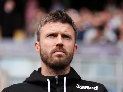 FILED - 03 May 2025, United Kingdom, Coventry: Then Middlesbrough manager Michael Carrick reacts during the Sky Bet Championship soccer match between Coventry and Middlesbrough at the Coventry Building Society Arena. Manchester United have appointed Michael Carrick as head coach until the end of the season. Photo: Bradley Collyer/PA Wire/dpa